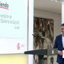 <p>Pedro Sánchez durante su comparecencia para presentar el informe de rendición de cuentas del Ejecutivo del primer semestre de 2022.</p>