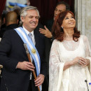 <p>Alberto Fernández y Cristina Fernández de Kirchner, tras asumir como presidente y vicepresidenta de la Nación Argentina en 2019.</p>