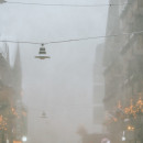 <p>Calle de Zúrich, durante una mañana de invierno.</p>