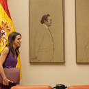 <p>La ministra de Igualdad, Irene Montero, llegando a la Comisión de Igualdad, el 21 de septiembre. </p>