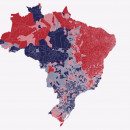 <p>Mapa de los resultados electorales del segundo vuelta de las elecciones presidenciales de Brasil.</p>
