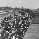 <p>Judíos de la Rutenia de los Cárpatos llegan a Auschwitz, en mayo de 1944.</p>