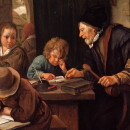 <p><em>El profesor severo.</em> Jan Steen (1668). </p>