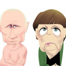 <p>Putin y Merkel.</p> (: Luis Grañena)