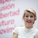 <p>Yolanda Díaz, durante el acto de Sumar en Sevilla el 19 de marzo de 2023.</p>