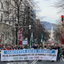 <p>Manifestación contra la privatización de Osakidetza el 25 de febrero de 2023.</p>