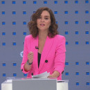 <p>Isabel Díaz Ayuso, durante el debate electoral del 16 de mayo.<strong> / Telemadrid</strong></p>