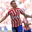 <p>Saúl celebra el segundo tanto del partido. / <strong>Foto: Ángel Gutiérrez. Club Atlético de Madrid.</strong></p>