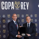 <p>Luis Rubiales y Florentino Pérez. / <strong>RFEF</strong></p>
