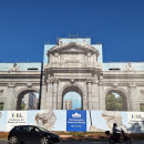 <p>Vista de las obras de la Puerta de Alcalá, en Madrid. <strong>/ R. A.</strong></p>