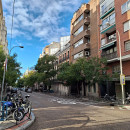 <p>La calle de Ferraz a la altura de la sede del PSOE. / <strong>R.A.</strong></p>