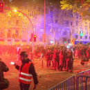 <p>Disturbios en las inmediaciones de la calle Ferraz durante la noche del 7 de noviembre. / <strong>RTVE</strong></p>