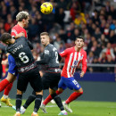 <p>Griezmann remata de cabeza en la acción del gol frente al Mallorca, 25 de noviembre. <strong>/ Atlético de Madrid </strong></p>