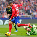 <p>Morata dispara a portería para hacer el 1-0. <strong>/ Ángel Gutiérrez (Atlético de Madrid)</strong></p>