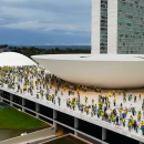 <p>Asalto a la Plaza de los Tres Poderes, en Brasilia, el 8 de enero de 2023. / <strong>TV BrasilGov.</strong></p>