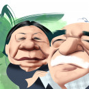 <p><em>Mercedes Barcha y Gabriel García Márquez.</em> / <strong>Luis Grañena</strong></p>