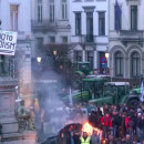 <p>Protesta de agricultores en el centro de Bruselas. /<strong> RTVE</strong></p>