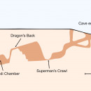 <p>Corte transversal del sistema de cuevas Rising Star que muestra la Cámara Dinaledi, en Sudáfrica. / <strong>Fiesta de animales</strong></p>