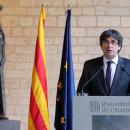 <p>Comparecencia de Carles Puigdemont, en el Palacio de la Generalitat, el 26 de octubre. / <strong>Generalitat</strong></p> (: )