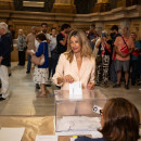<p>Yolanda Díaz votando durante las elecciones europeas el pasado domingo 9 de junio. / <strong>Redes sociales</strong></p>