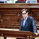 <p>Salvador Illa durante su intervención en el acto equivalente del Parlament. / <strong>Eva Guillamet (Parlament de Catalunya)</strong></p>