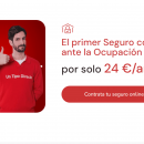 <p>Imagen de la web de de Línea Directa donde se promociona el seguro antiokupación. </p>