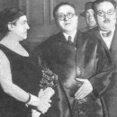 <p>Imagen del juicio a Aurora Rodríguez Carballeira por la muerte de su hija Hildegart Rodríguez. (1934) / <strong>Biblioteca Nacional</strong></p>