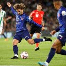 <p>Griezmann durante el encuentro contra el Betis. /<strong> Club Atlético de Madrid</strong></p>