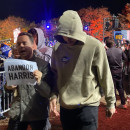 <p>Militantes propalestinos denunciaron la “hipocresía” del Partido Demócrata en el mítin de Kamala Harris en Ann Arbor (Michigan). / <strong>E.B. </strong></p>