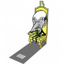 <p>Caricatura de Rodrigo Rato realizada por Malagón en 2015. </p>