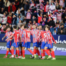 <p>Los jugadores celebran el primer y único gol del partido. / <strong>Atlético de Madrid</strong></p>