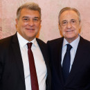 <p>Joan Laporta y Florentino Pérez, durante el almuerzo previo al Clásico de octubre de 2022. / <strong>Real Madrid C.F.</strong></p>