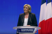 <p>Marine Le Pen, durante el congreso del Frente Nacional en Lille. Marzo 2018. </p>