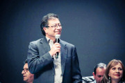 <p>Gustavo Petro durante la campaña a la Presidencia.</p>