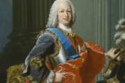 <p>Detalle del retrato del rey Fernando VI, copia de un original de Louis-Michel van Loo.</p>