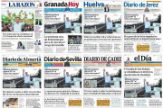 <p>Portadas de los diferentes medios de comunicación andaluces el 18 de junio, jornada de reflexión. </p>