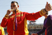 <p>David Casinos gana la medalla de oro en lanzamiento de disco en Londres, en 2012. / <strong>Comité Paralímpico Español</strong></p>