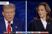 <p>Donald Trump y Kamala Harris durante el primer debate presidencial. / <strong>ABC</strong></p>