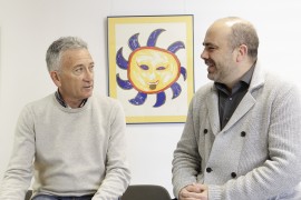 Gustavo García (izq) Y Pau Marí-Klose (dcha) durante la conversación.