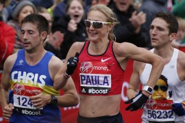 Paula Radcliffe durante el maratón Virgin Money de Londres el pasado 26 de abril.