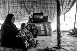 <p>Campo de refugiados sirios en al-Karamah en el Valle de río Jordán, en Jordania.</p>
