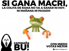 <p>Cartel en contra de la campaña contra Mauricio Macri, candidato a la presidencia.</p>