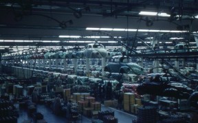 <p>La fábrica Volkswagen en Wolsburg, Alemania, en 1960.</p>