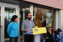 <p>Una imagen de la conferencia de prensa de la CUP, el 10 de enero en Barcelona.</p>