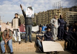 <p>Protestas contra Mubarak. El Cairo, 2011.</p>