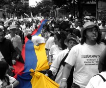 <p>Marcha por la liberación de los secuestrados por las FARC y el ELN en 2008.</p>