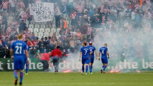<p>La hinchada croata durante un partido de la Eurocopa.</p>