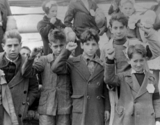 <p>Niños evacuados durante la Guerra Civil española</p>