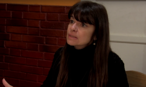 <p>Adriana Fernández durante la entrevista</p>