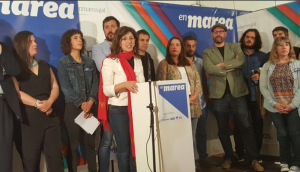 <p>Integrantes de En Marea después de las elecciones del 26J.</p>